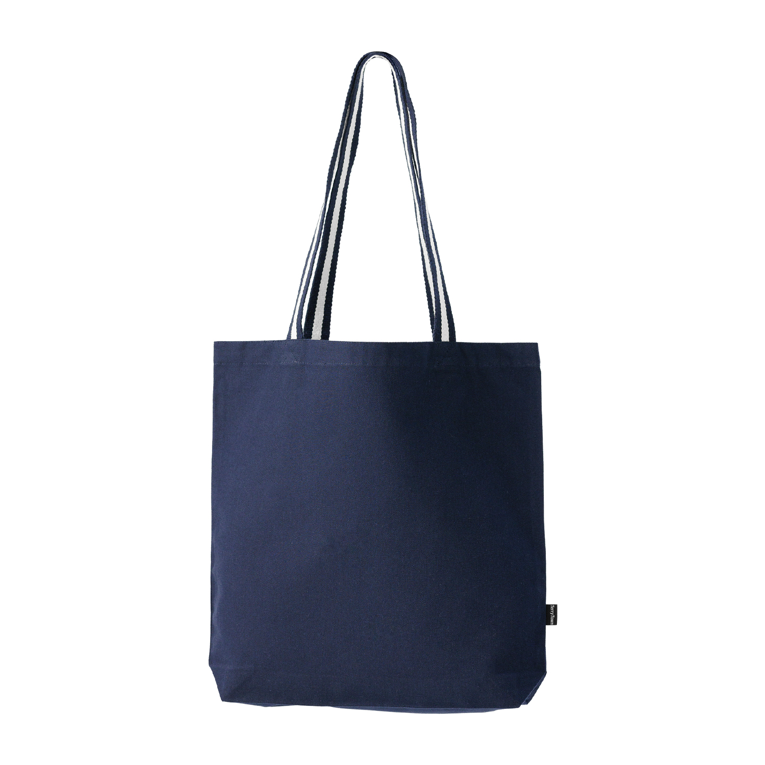 Deluxe Canvas Tote Bag with Striped Handles 1