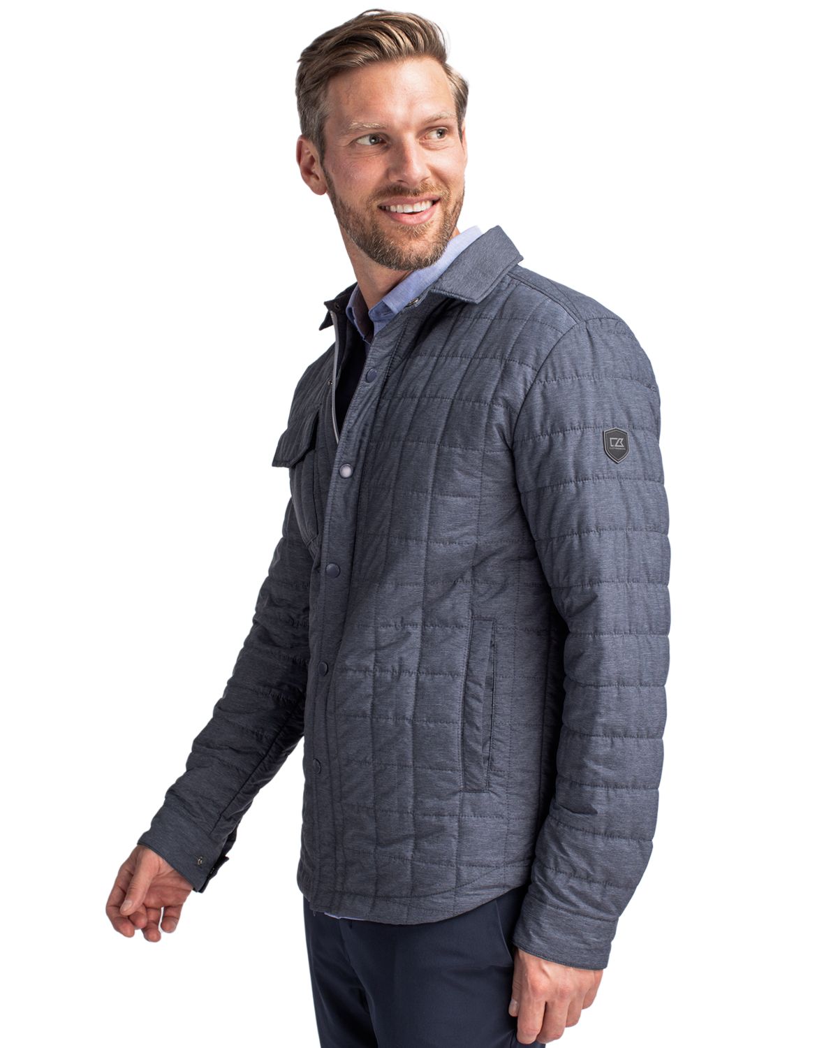 Rainier PrimaLoft Mens Eco Insulated Quilted Shirt Jacket