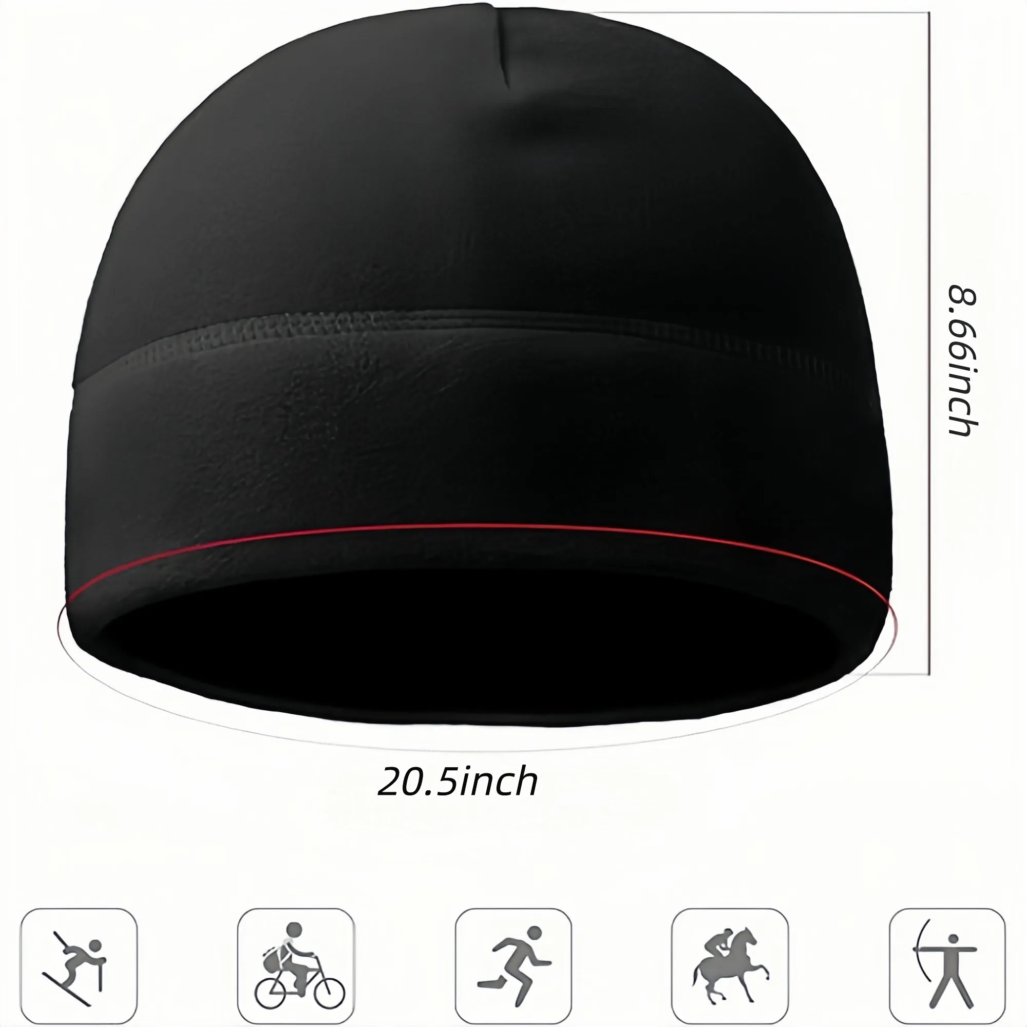 Winter Fleece Skull Cap - Windproof Beanie 1