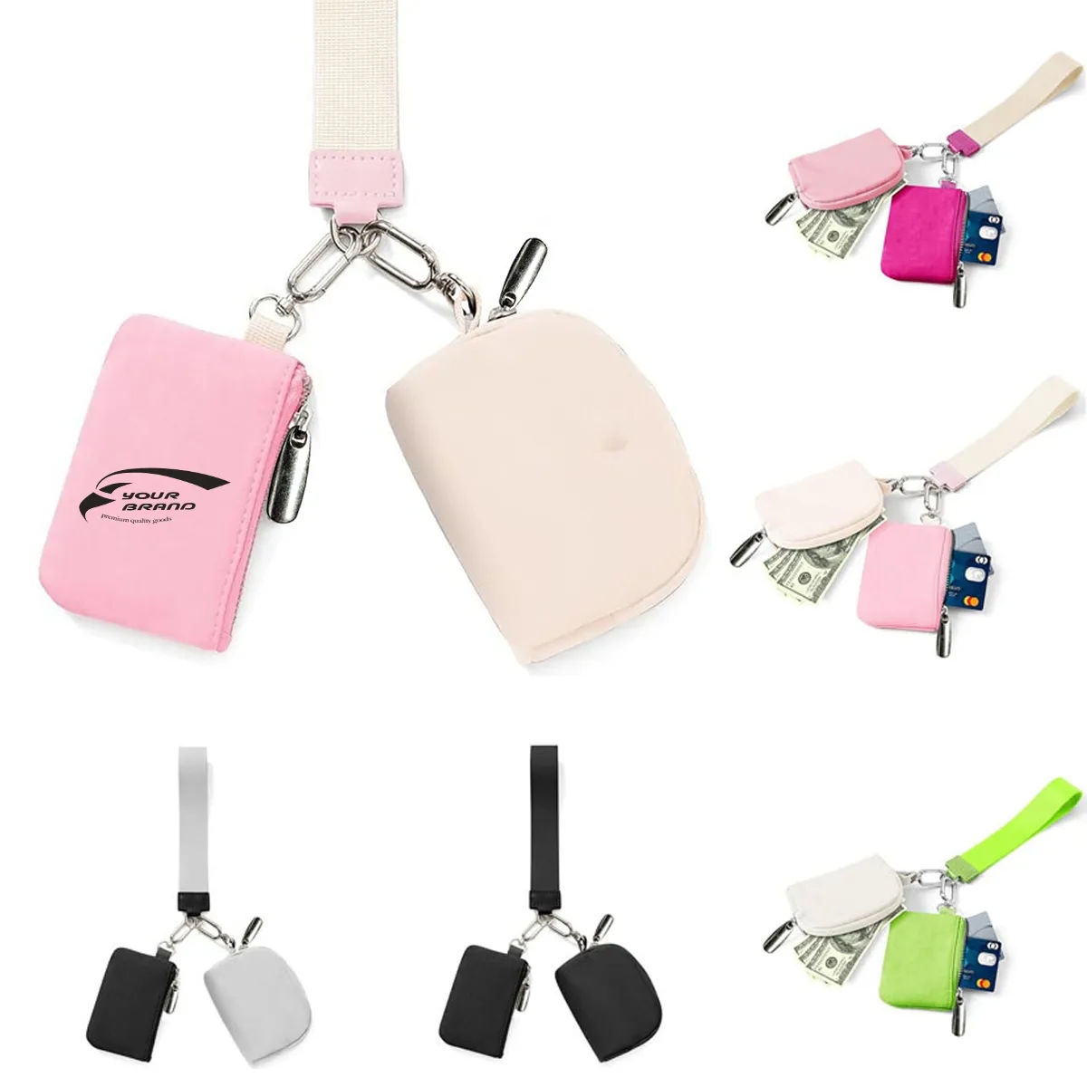 Portable Keychain Wallet Women Detachable Mini Zipper 6