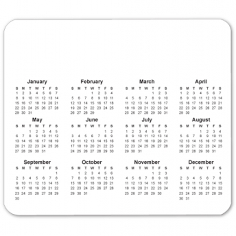 2026 Custom Horizontal Calendar Mouse Pad 8
