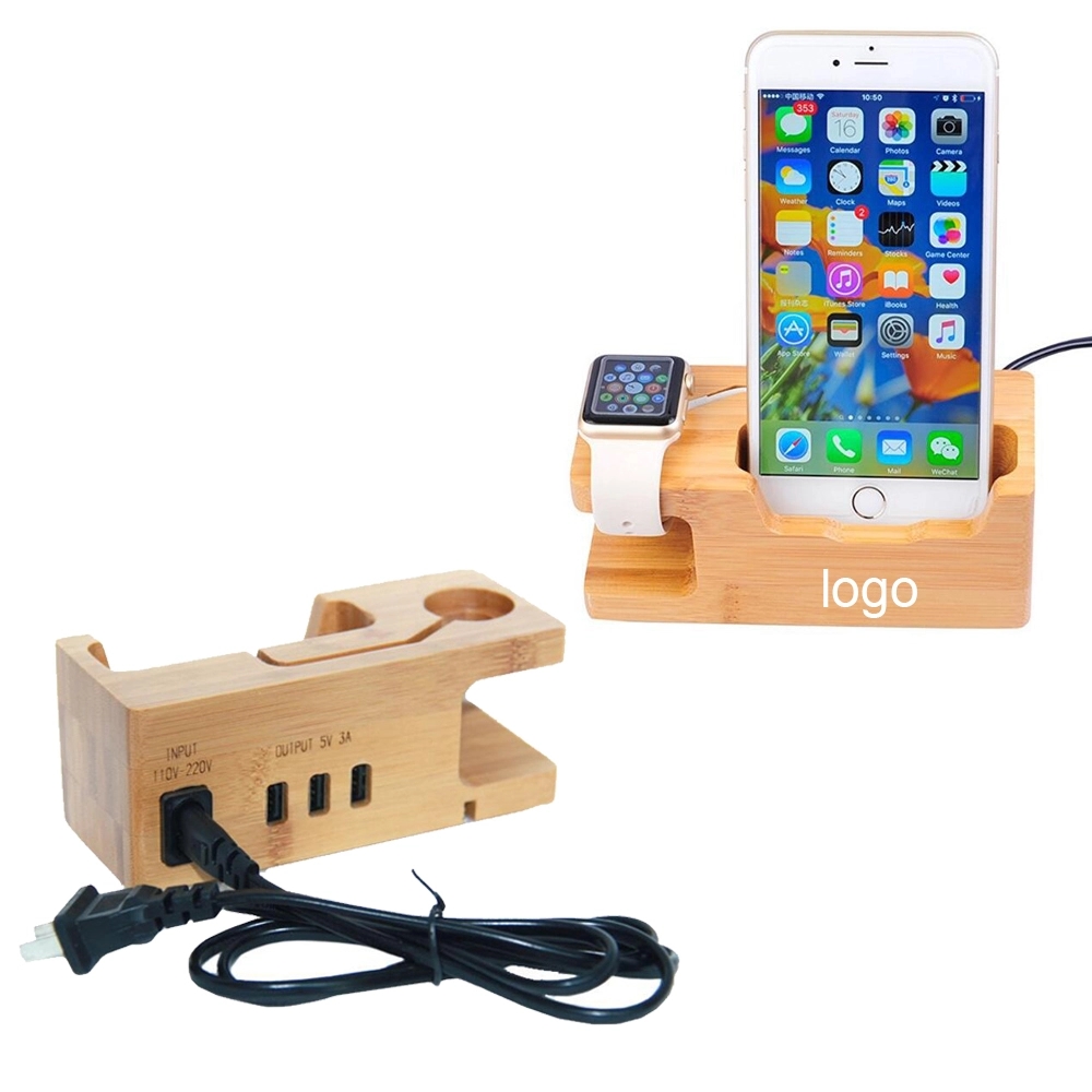 Bamboo Charging Station Dock 2