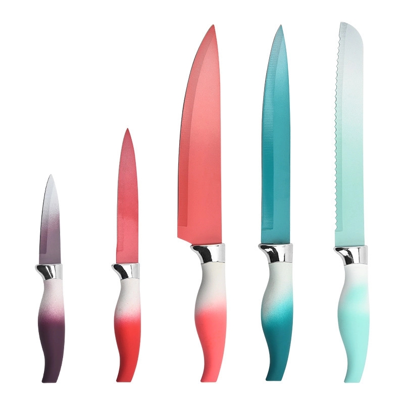 6 Piece Colorful Knife Set Non-Stick 2