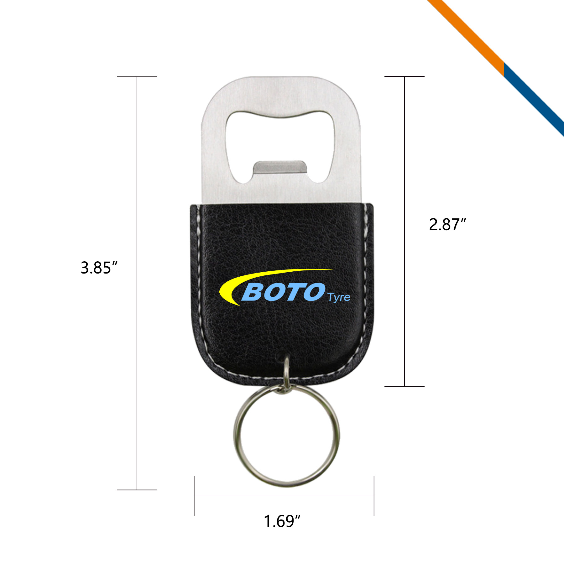 ClixKey PU Leather Keychain Bottle Opener 10