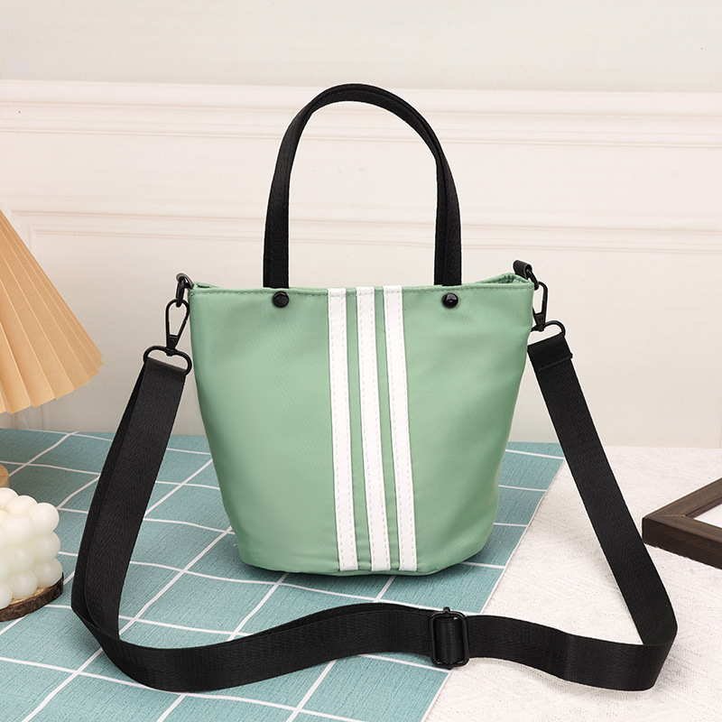 Casual Large Capacity Striped Bucket Tote Bag, custom tote bag with logo imprint 6