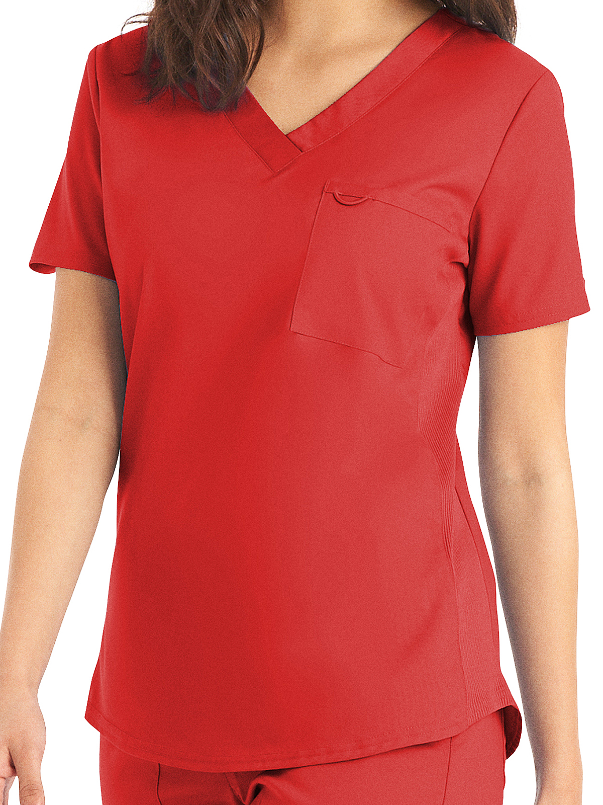 Landau - ProFlex - Women's Two-Pocket Back Princess Seamed V-Neck Top 54