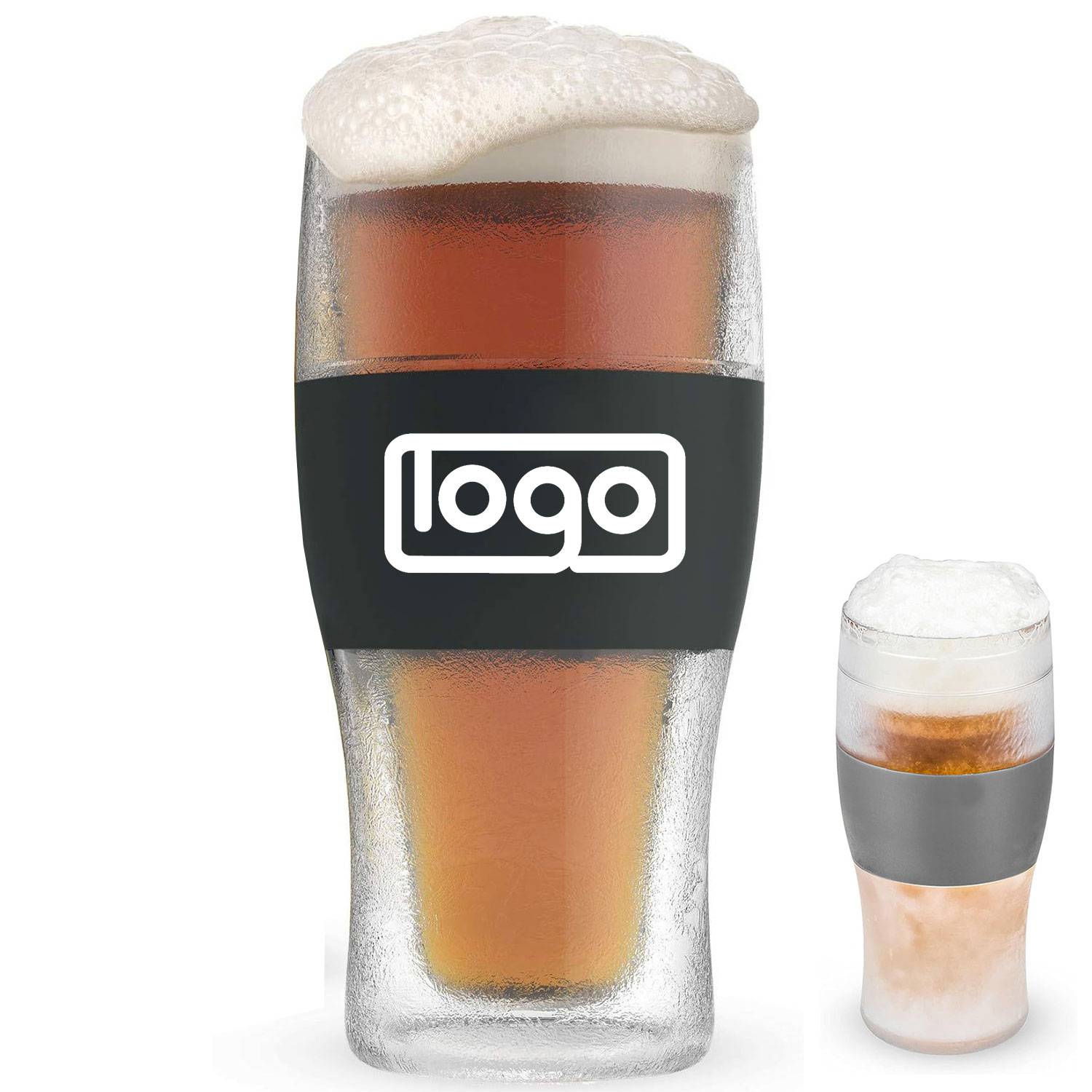 16 oz Silicone Ring Double Walled Insulated Glass 2