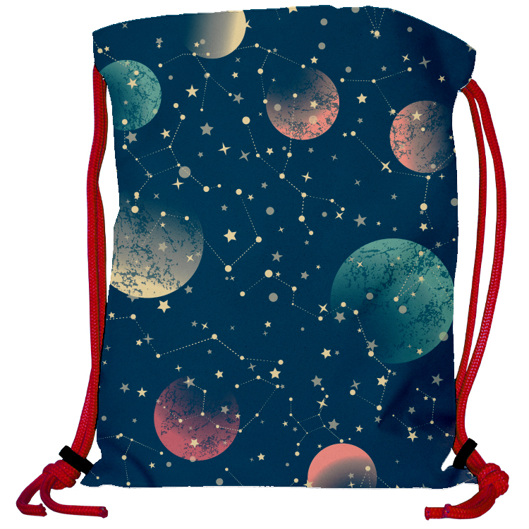 Super Drawstring Pack (Two side Imprint)-Red Heavy Rope 2