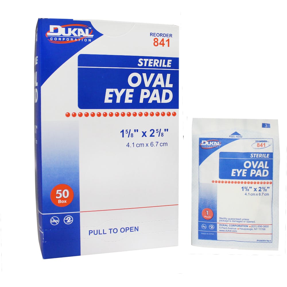 Sterile Oval Eye Pads - 50 Count 1.625" x 2.625" 1