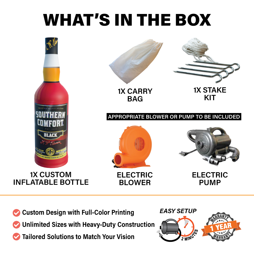 Custom Inflatable Bottle 6' / 8' /10' /15' / 20'