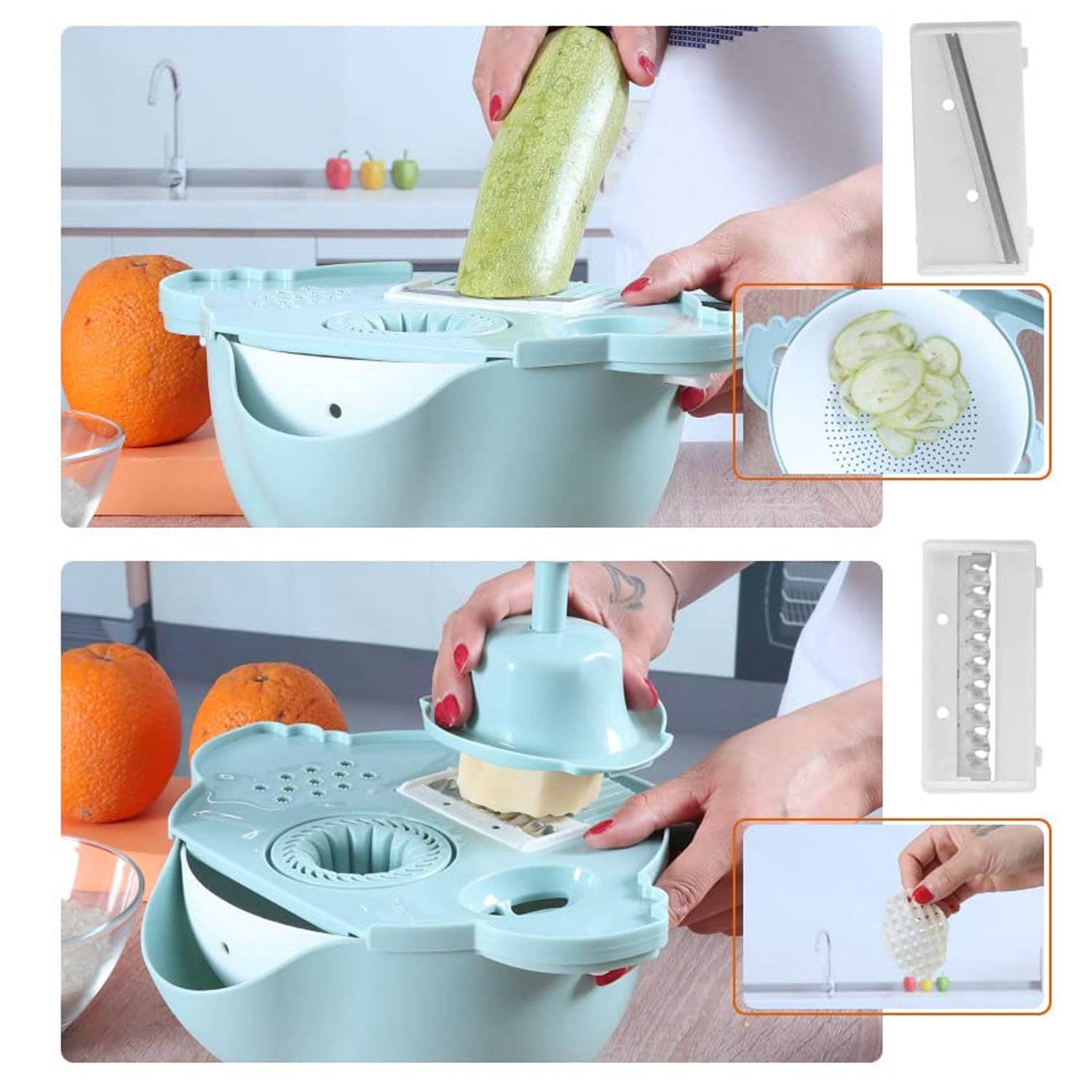 Magic Rotate Vegetable Cutter W/ Drain Basket 3