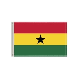 National Flag, Ghana, Double-Sided - 96"W x 60"H 1