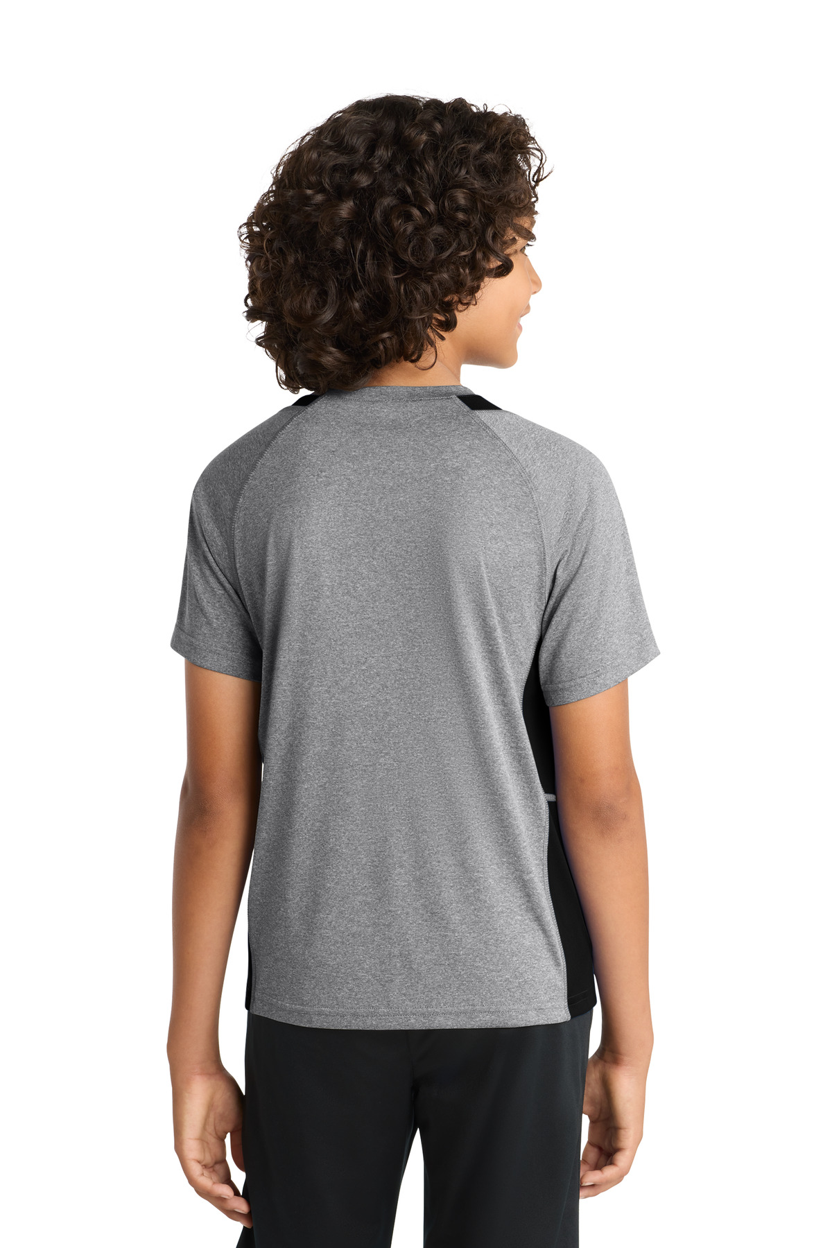Sport-Tek Youth Heather Colorblock Contender Tee. YST361 32
