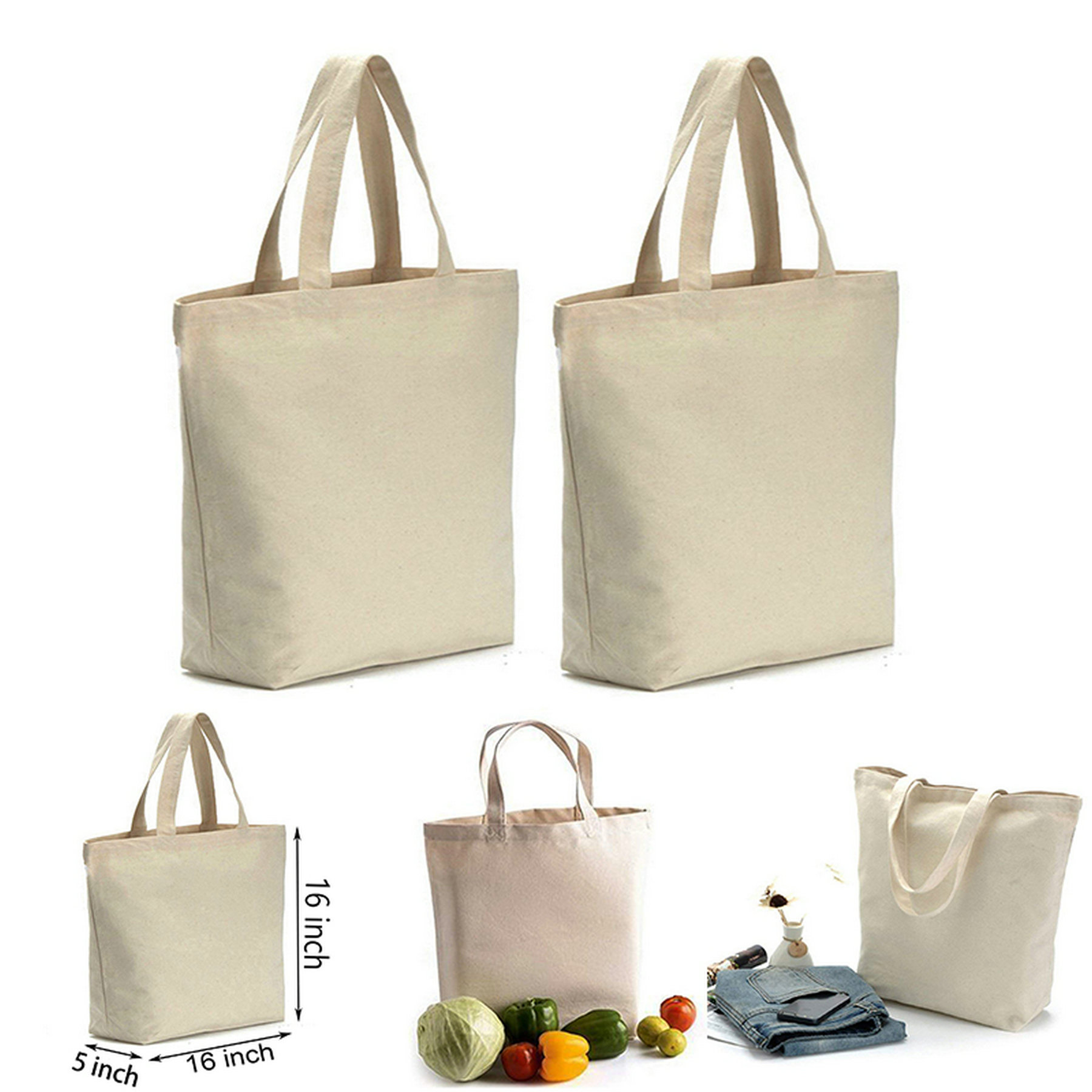 Canvas Tote Bag, custom tote bag with logo imprint 1