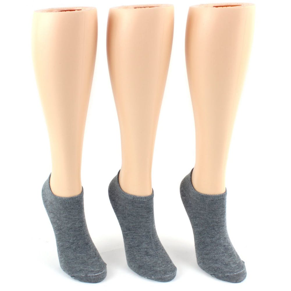 Women's No-Show Socks - Gray Size 9-11 2