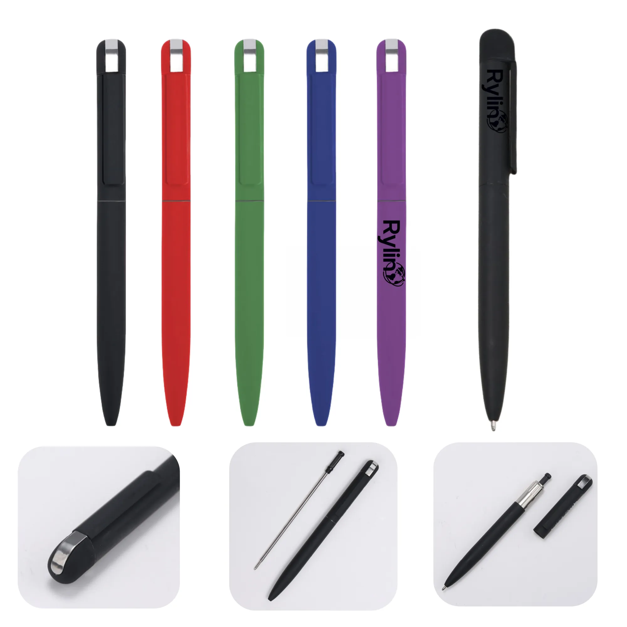 Rubber - Coated Ballpoint Pen for Corporate Promo Gifts