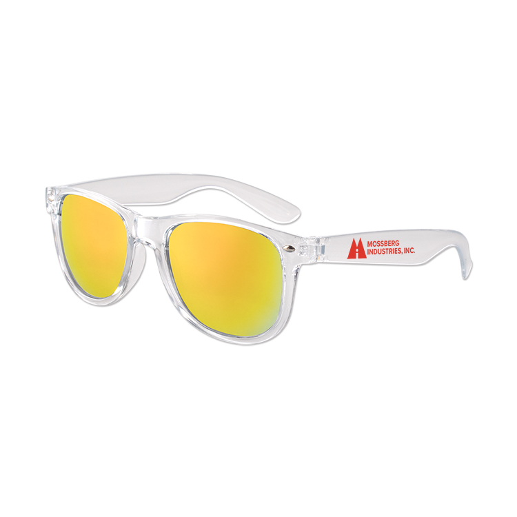Clear Iconic Frame Mirror Lens Sunglasses 3