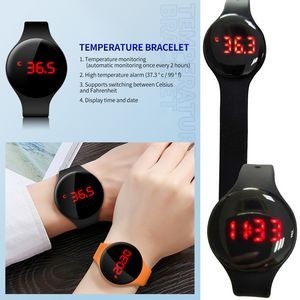 2 In 1 Bracelet Thermometer With Digital Watch Display 4