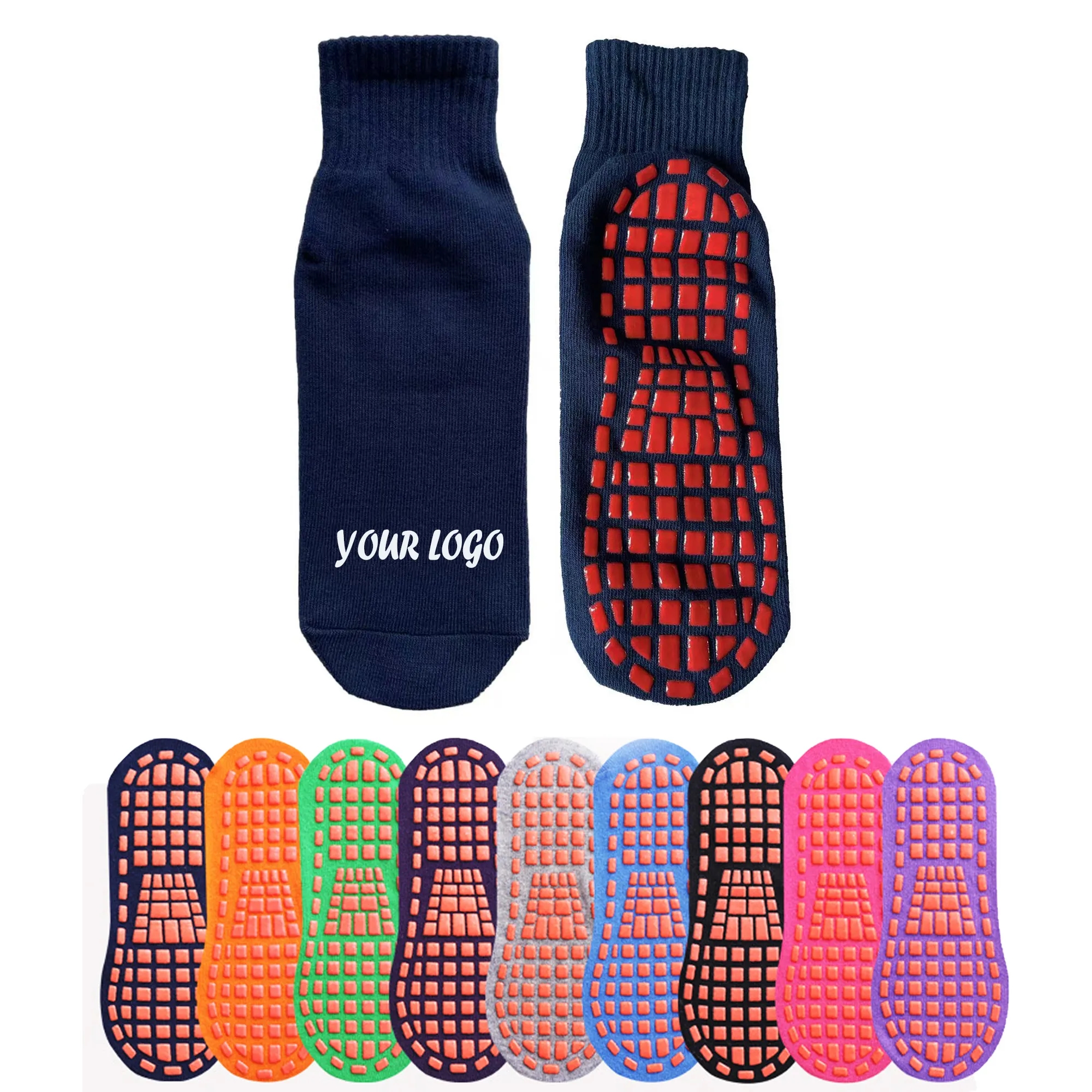 Non Slip Grip Socks with Silicone Tread 2