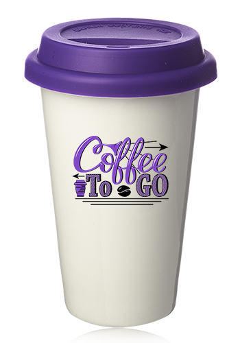 11 oz. Double Wall Ceramic Tumblers with Lid 9