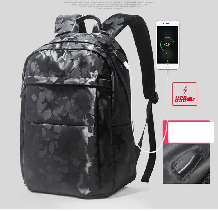 Simple Travel Laptops Backpacks With USB Charging Port 13