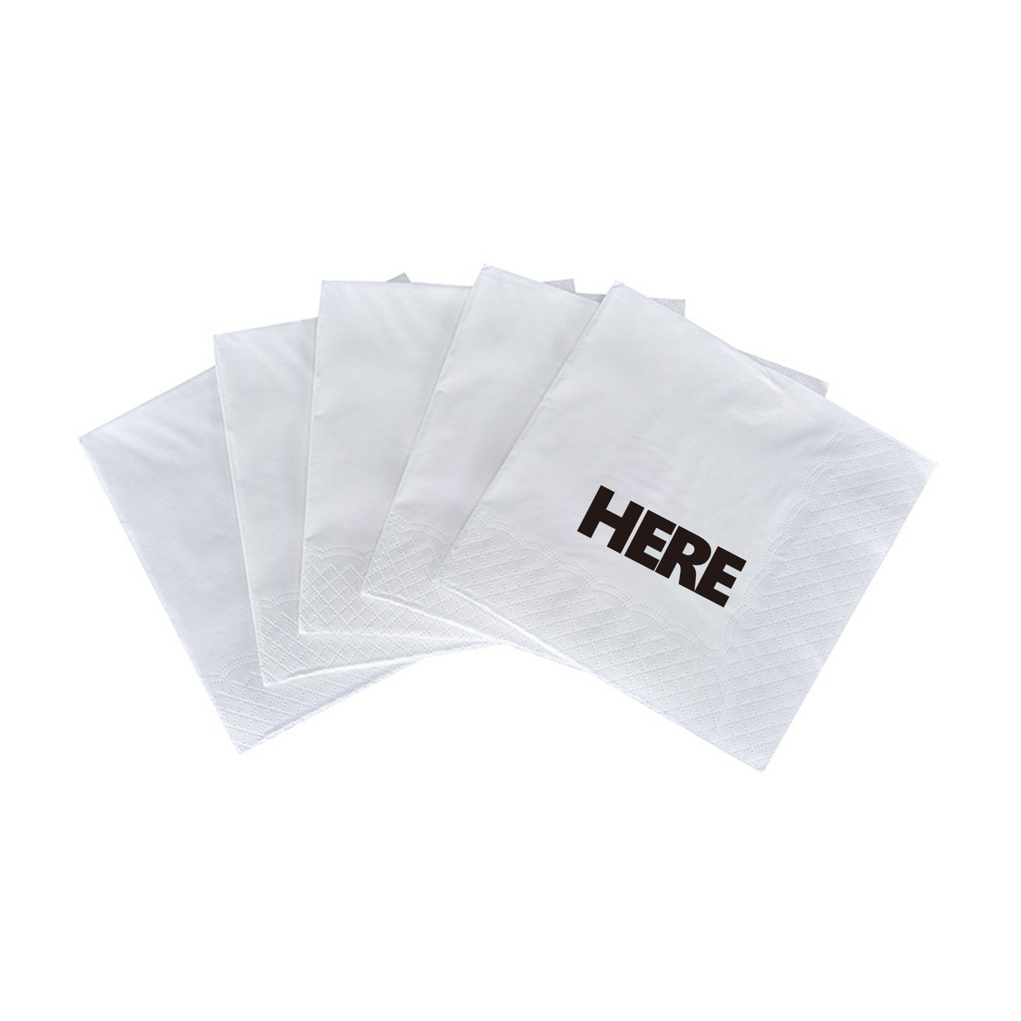 White Recycled 3-Ply Beverage Napkin 2