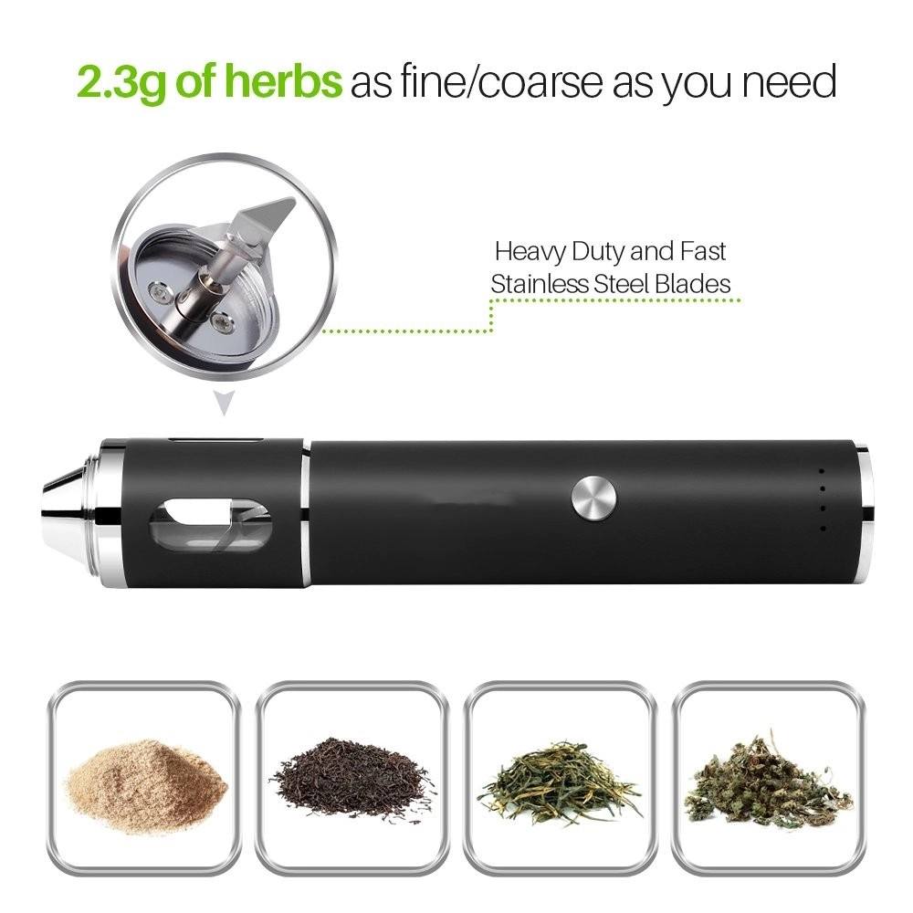Rechargeable Electric Herb Grinder With Dispenser Window 2