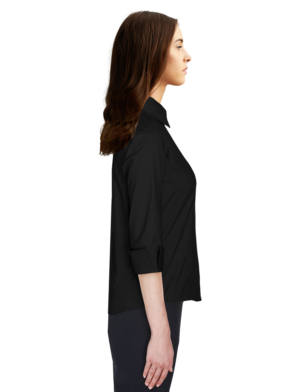 Blue Generation - Women's Pocketless 3/4-Sleeve Poplin Shirt 30