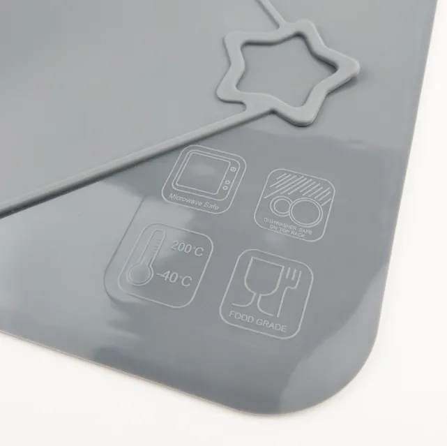 Non Slip Silicone Baby Placemat for Toddlers with Raised Edges Dishwasher Safe 4
