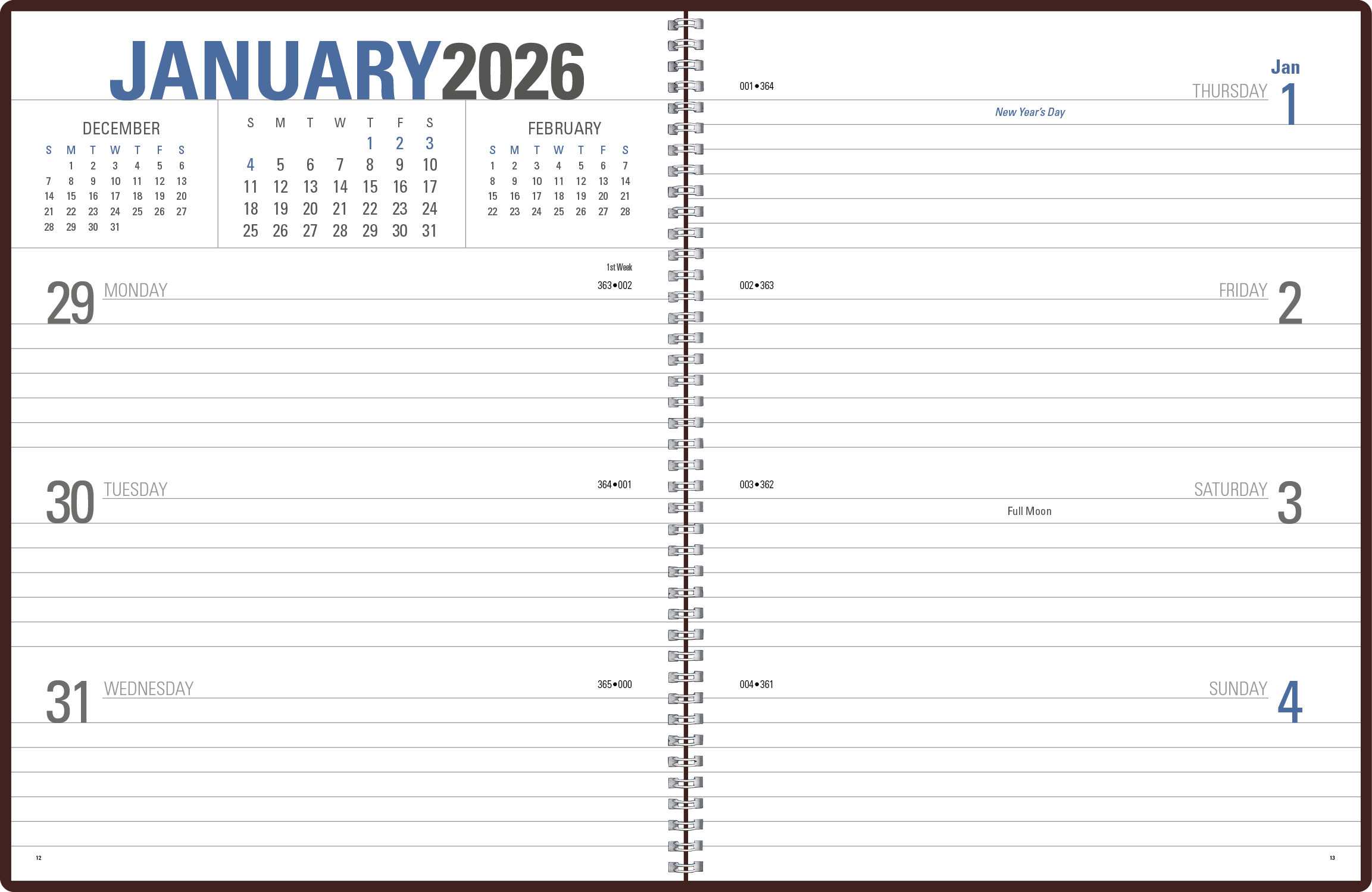 Triumph® Calendars Classic Weekly Planner 33