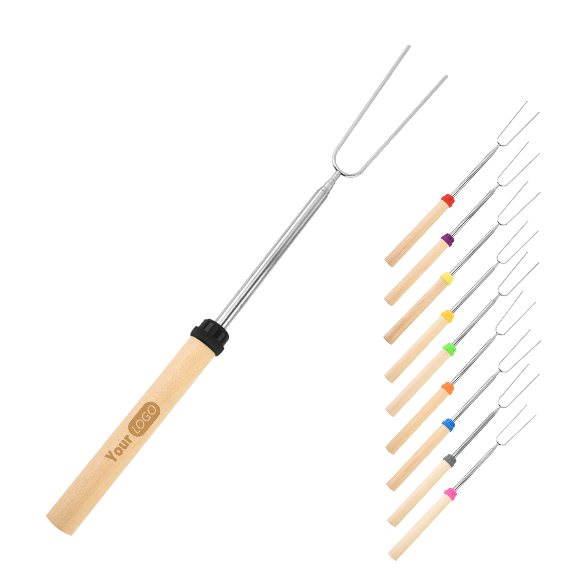 Extendable Stainless Steel Roasting Fork 1