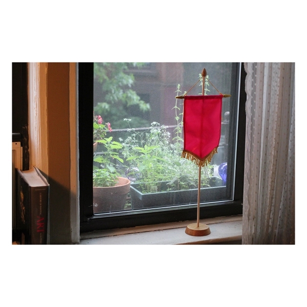 21" Desk Wooden Podium Banner Stand Kit 1