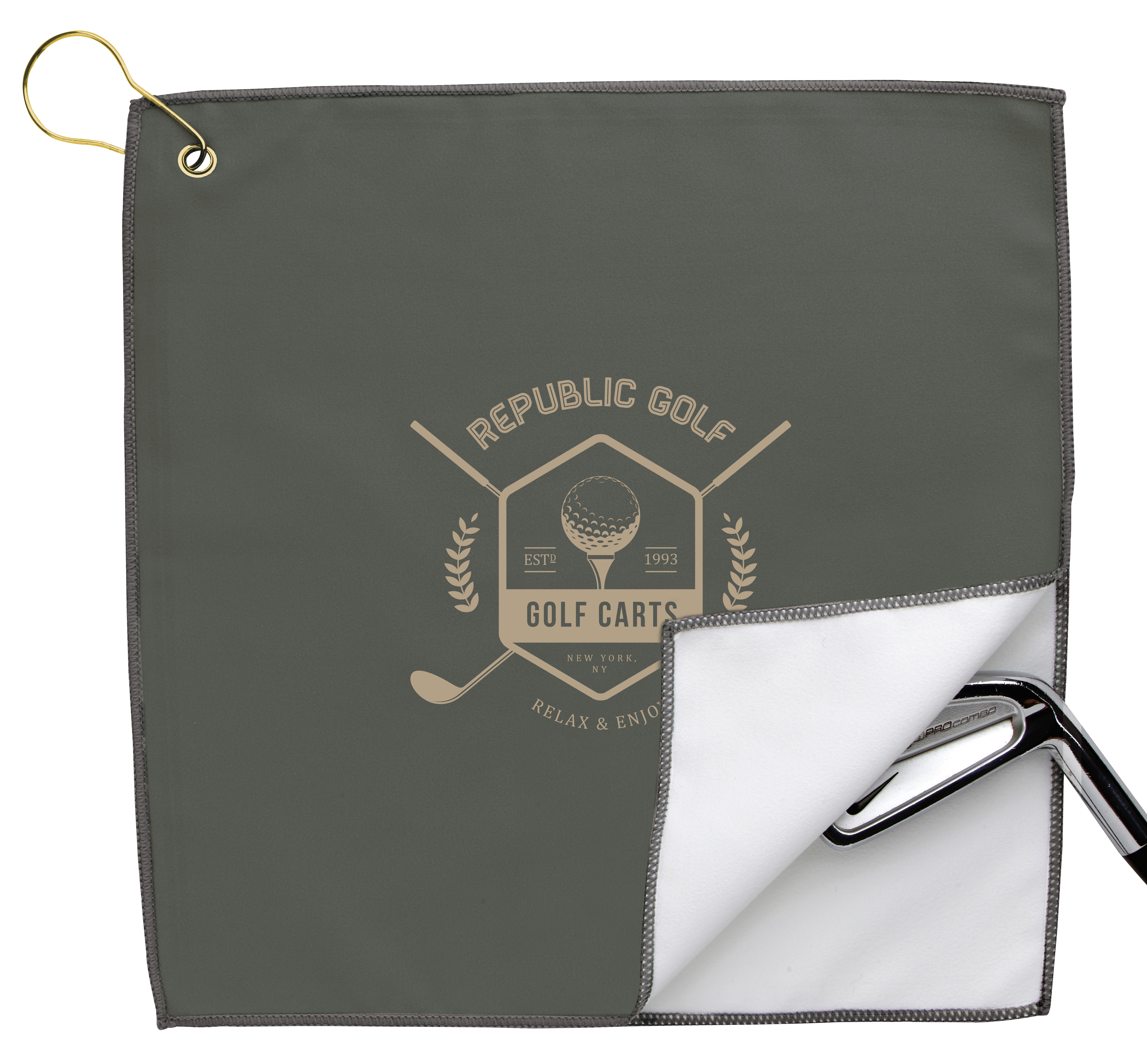 Good Value™ RPET Double Layer Golf Towel 14
