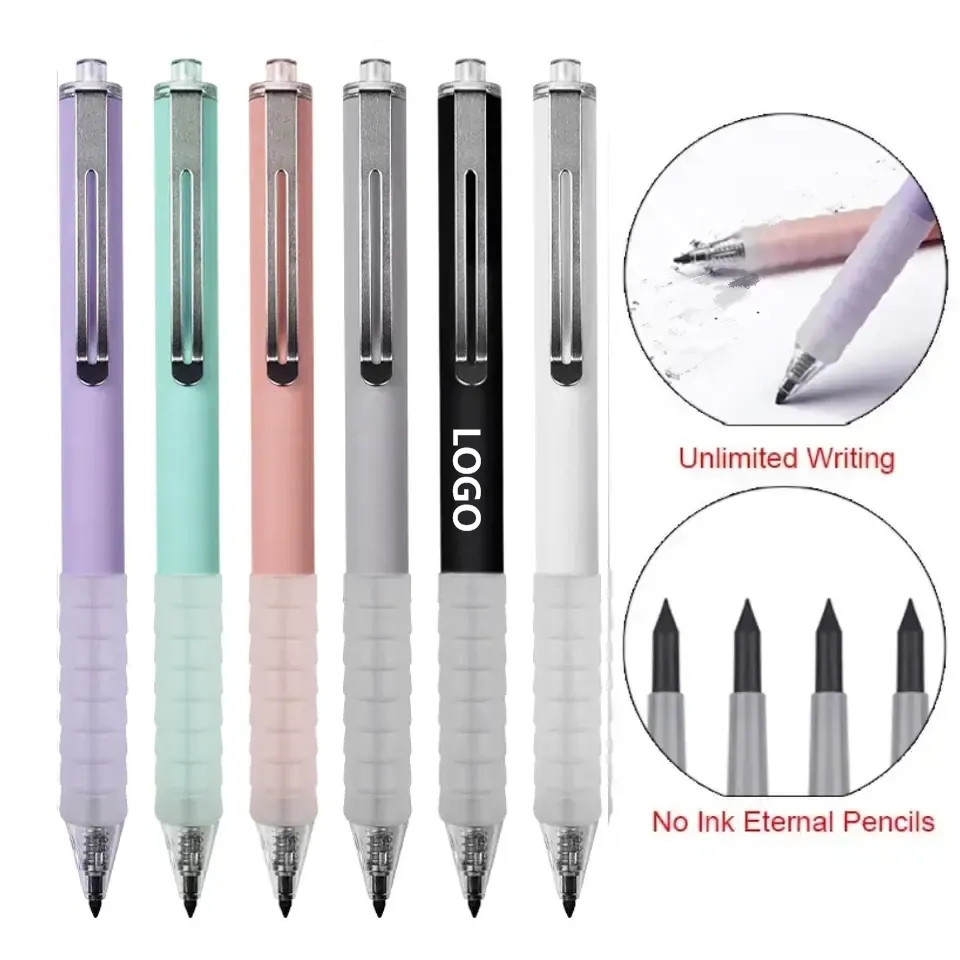 Black Gel Point Press Retractable Writing Ballpoint Pen 7