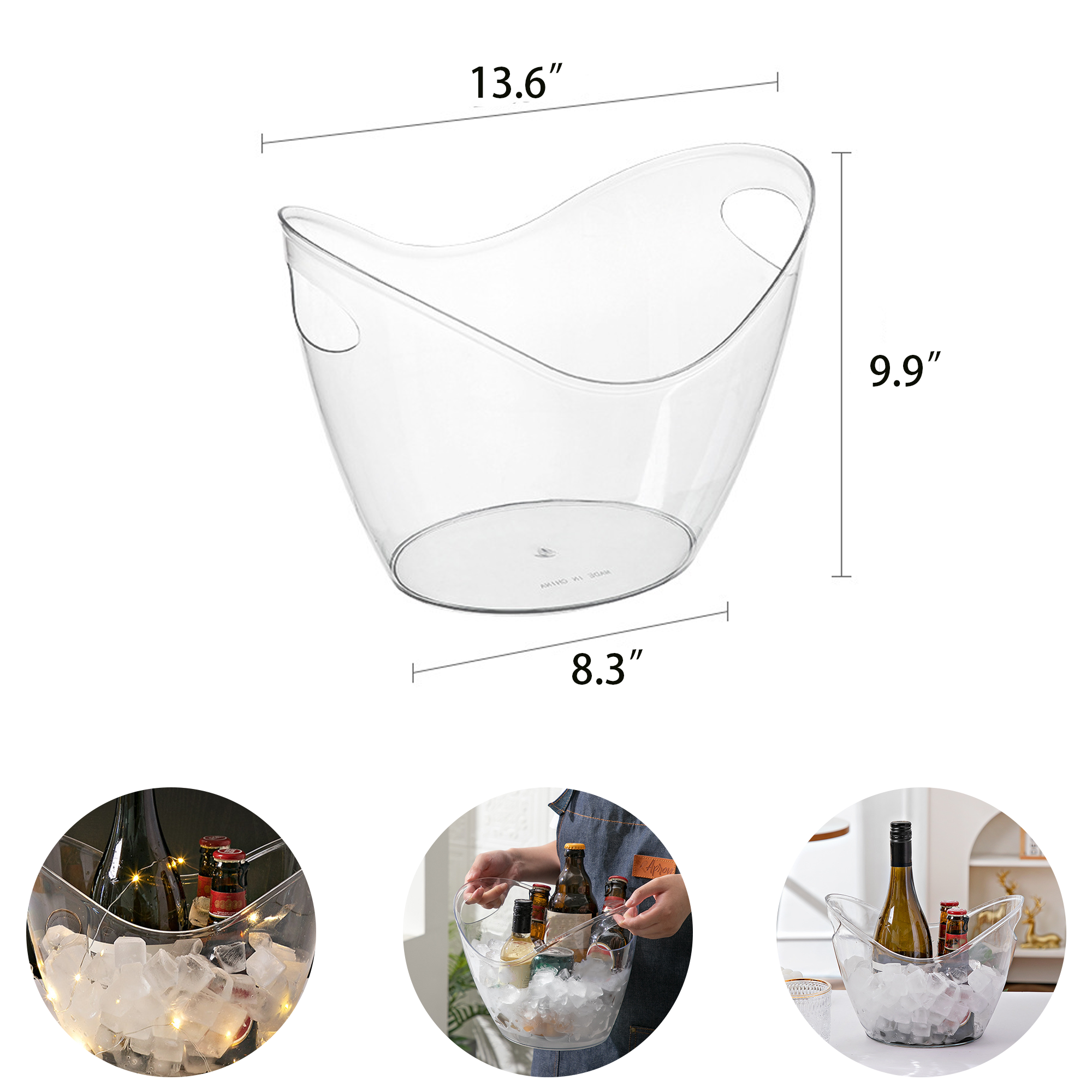8 Liter Champagne Tub Ice Wine Bucket 3