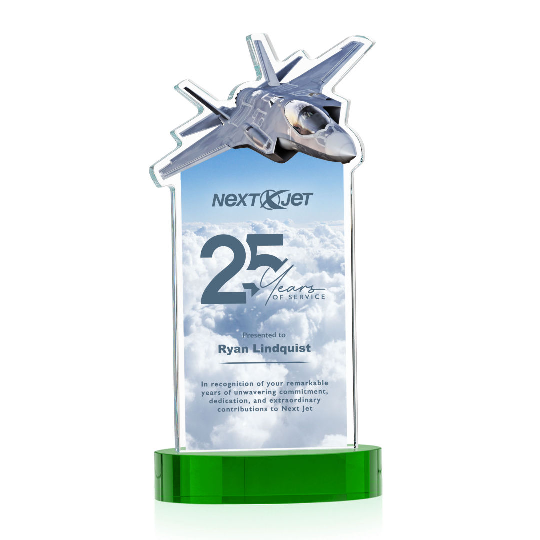 Top Gun VividPrint™ Award on Alberton Base - Green 2