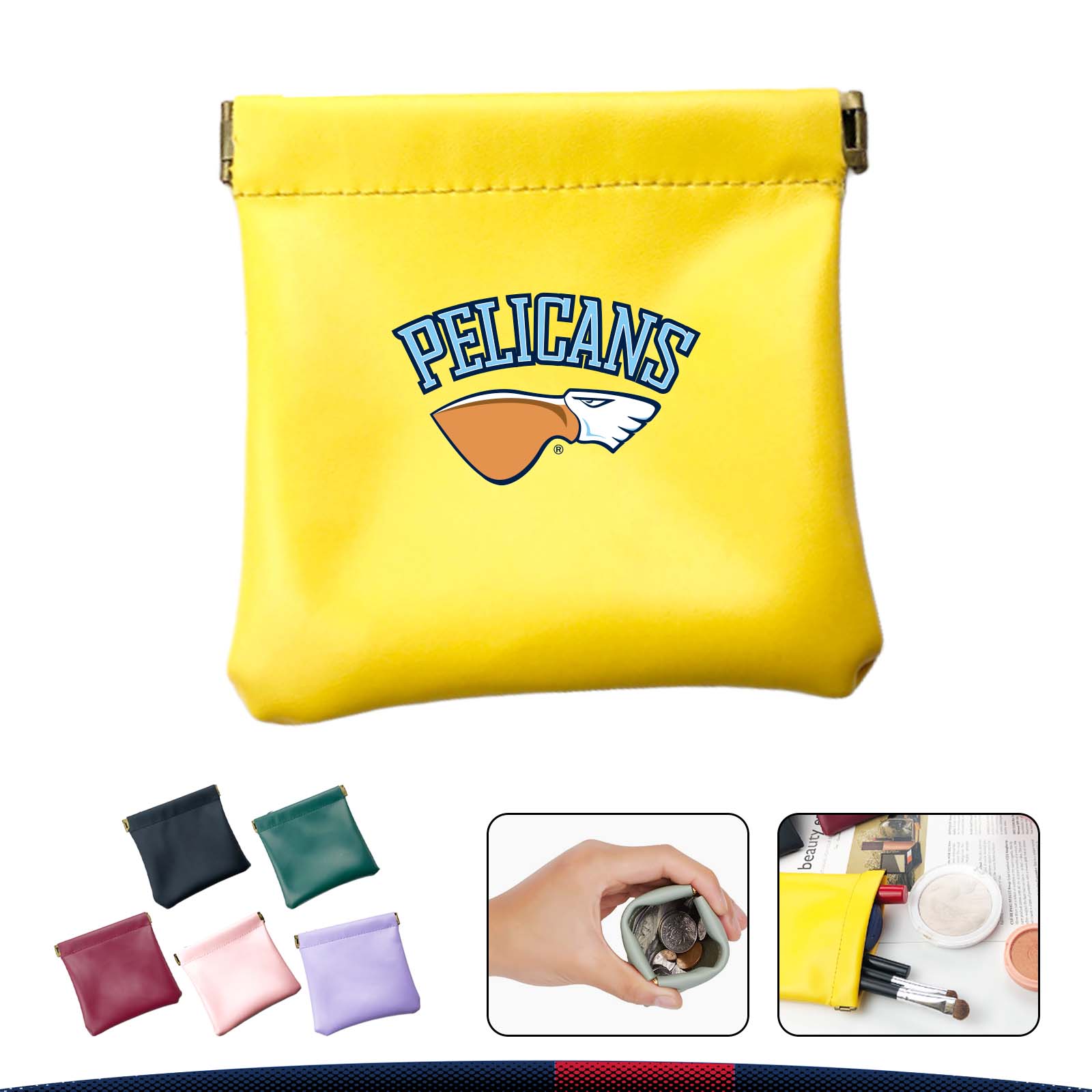 Leather Squeeze Coin Bag 7