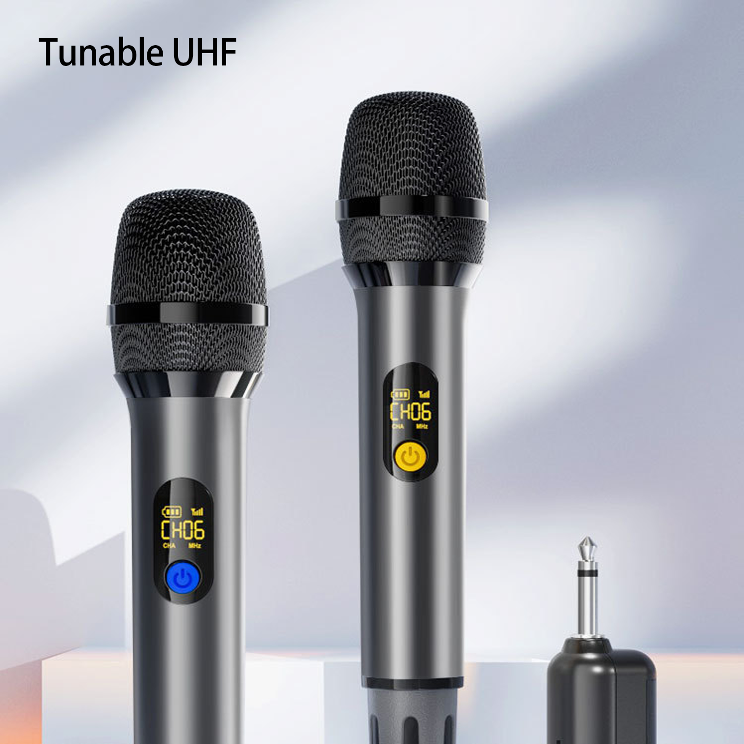 Rechargeable 1-Tx 2-Handheld Wireless Microphone Set 3
