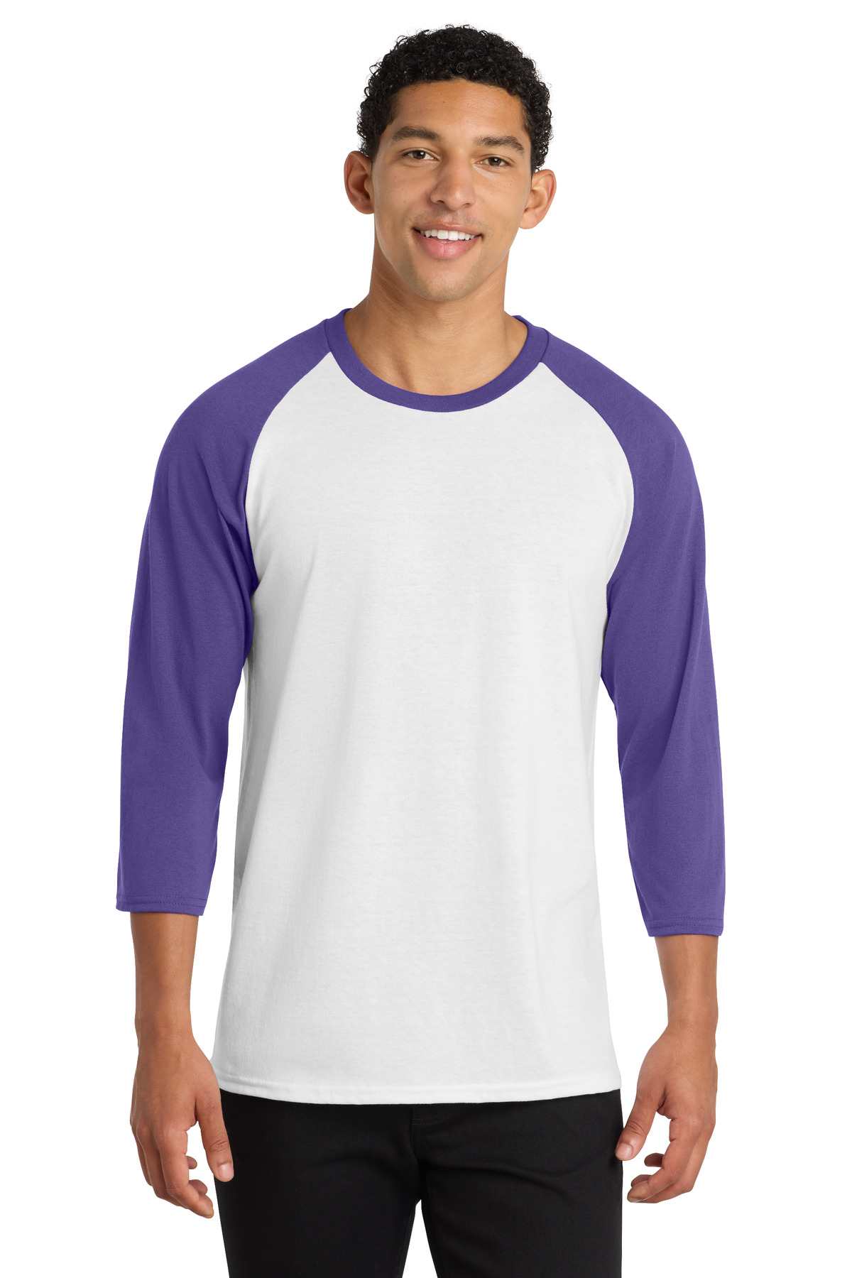 Port & Co Core Blend 3/4-Sleeve Raglan Tee. PC55RS 35