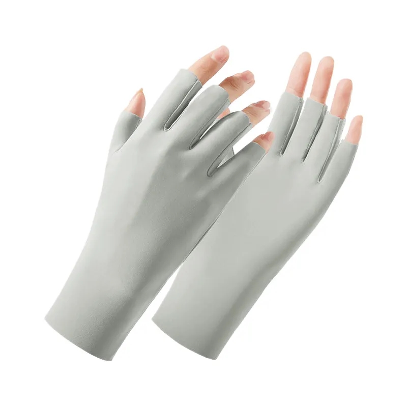 Outdoor UV Manicure Gloves, custom women's shirt with logo imprint 2