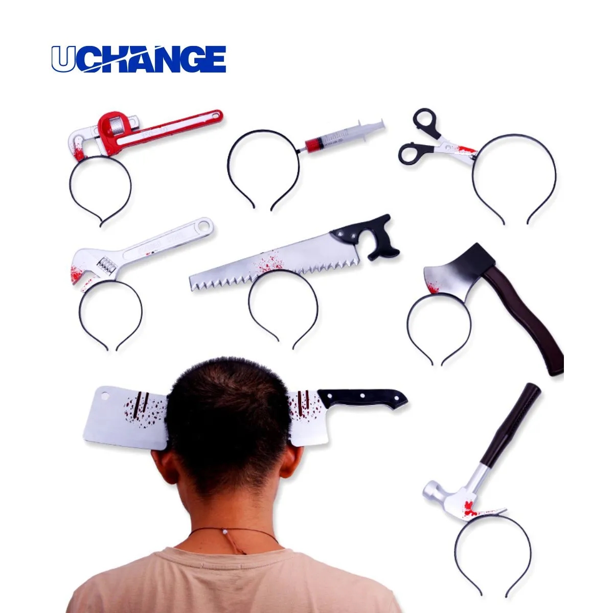 Halloween Saw Blade Novelty Headband Prop 5