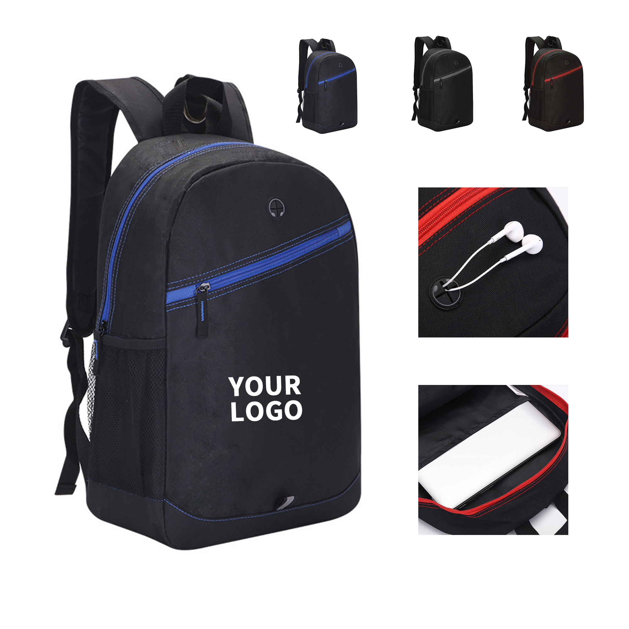 Travel Laptop Backpack 15.6" With Front Zipper Pocket 12" Length X 4" Width X 18" He 5