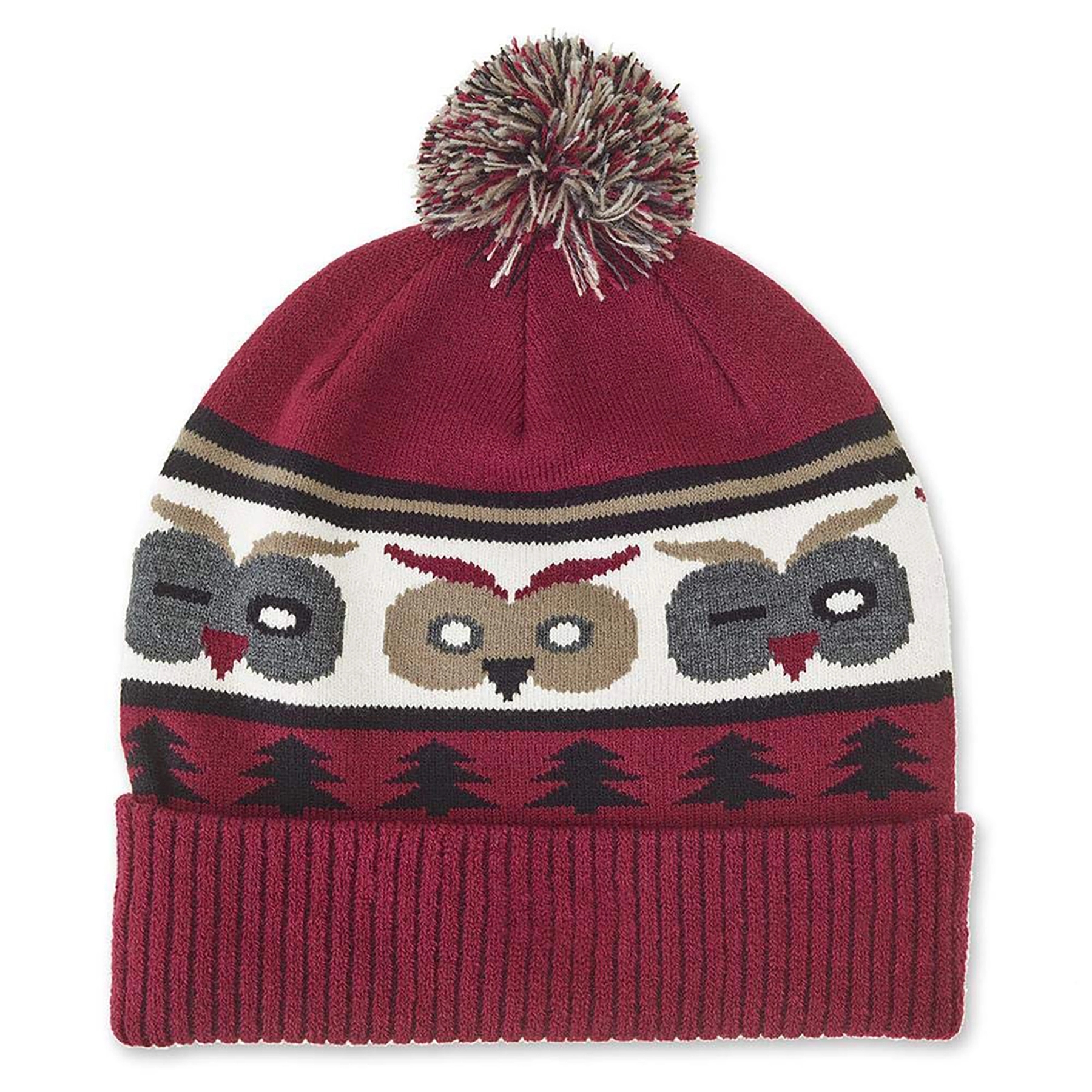Knit Beanie With Stripe And Pom 6