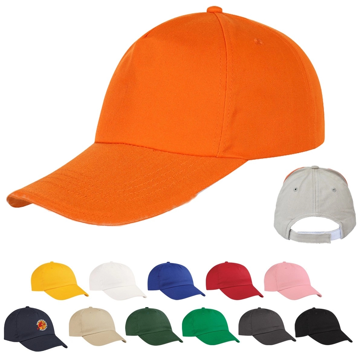 5 Panel Cotton Baseball Cap 1