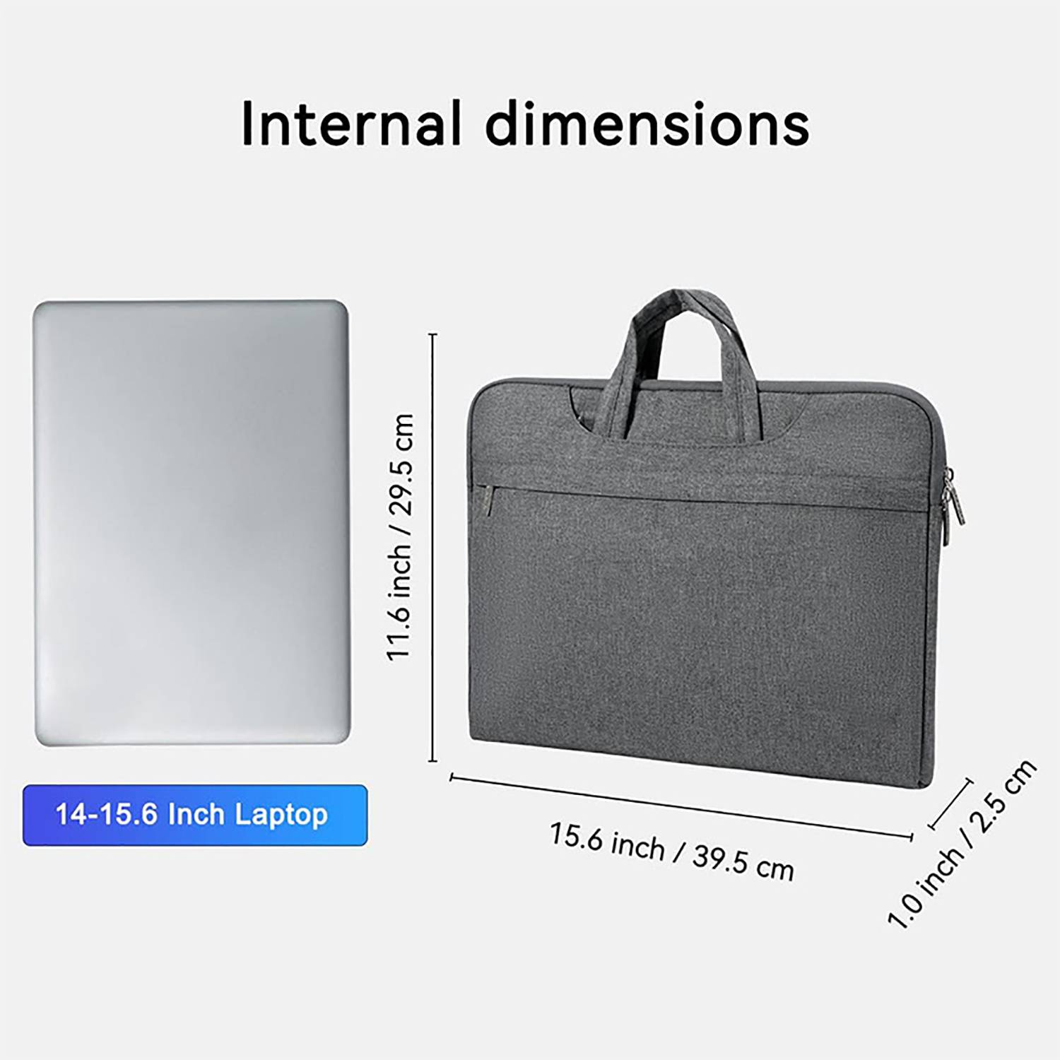 Waterproof Oxford Laptop Shoulder Bag w/ Pockets 5