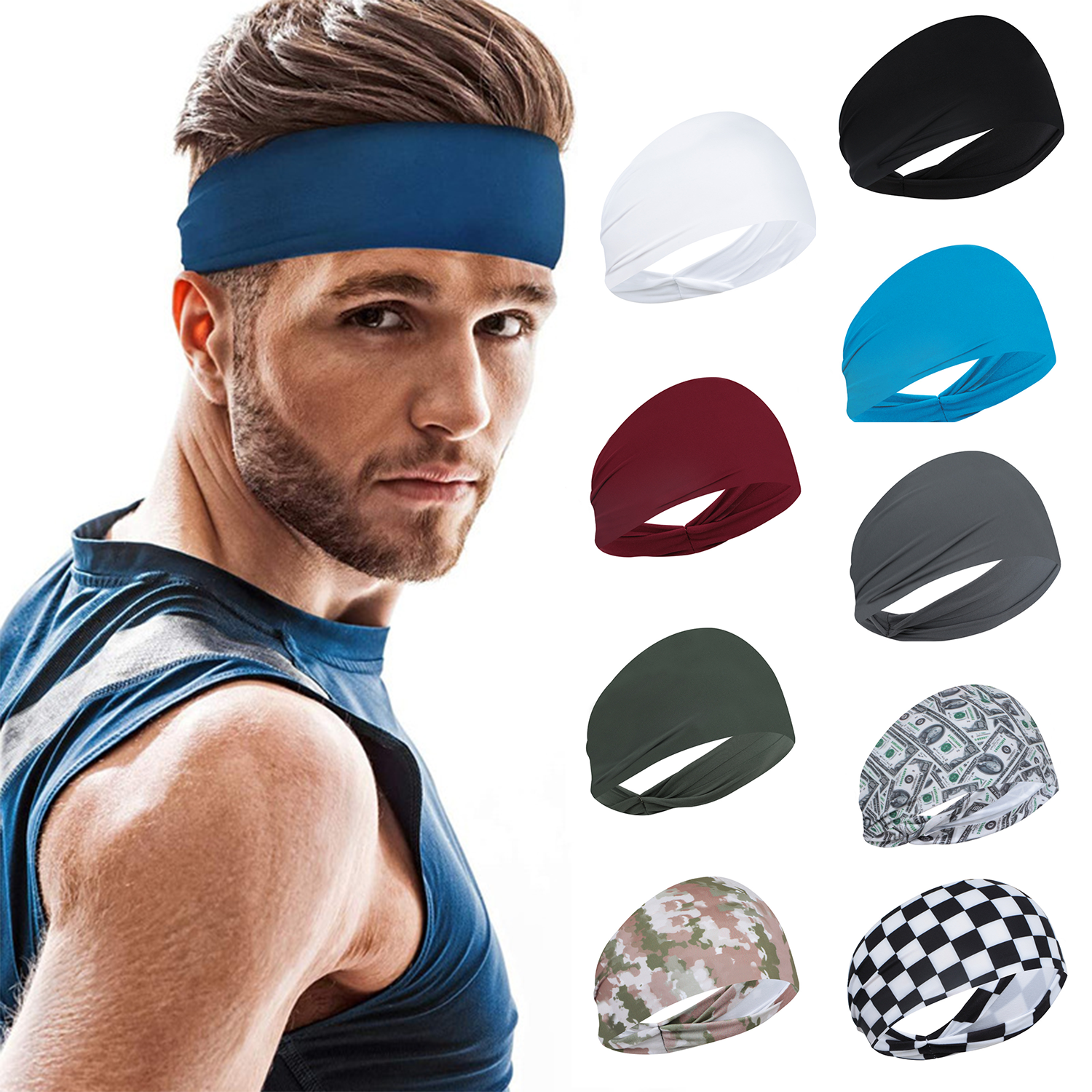 Headband For Men Women Yoga Running Fitness 4
