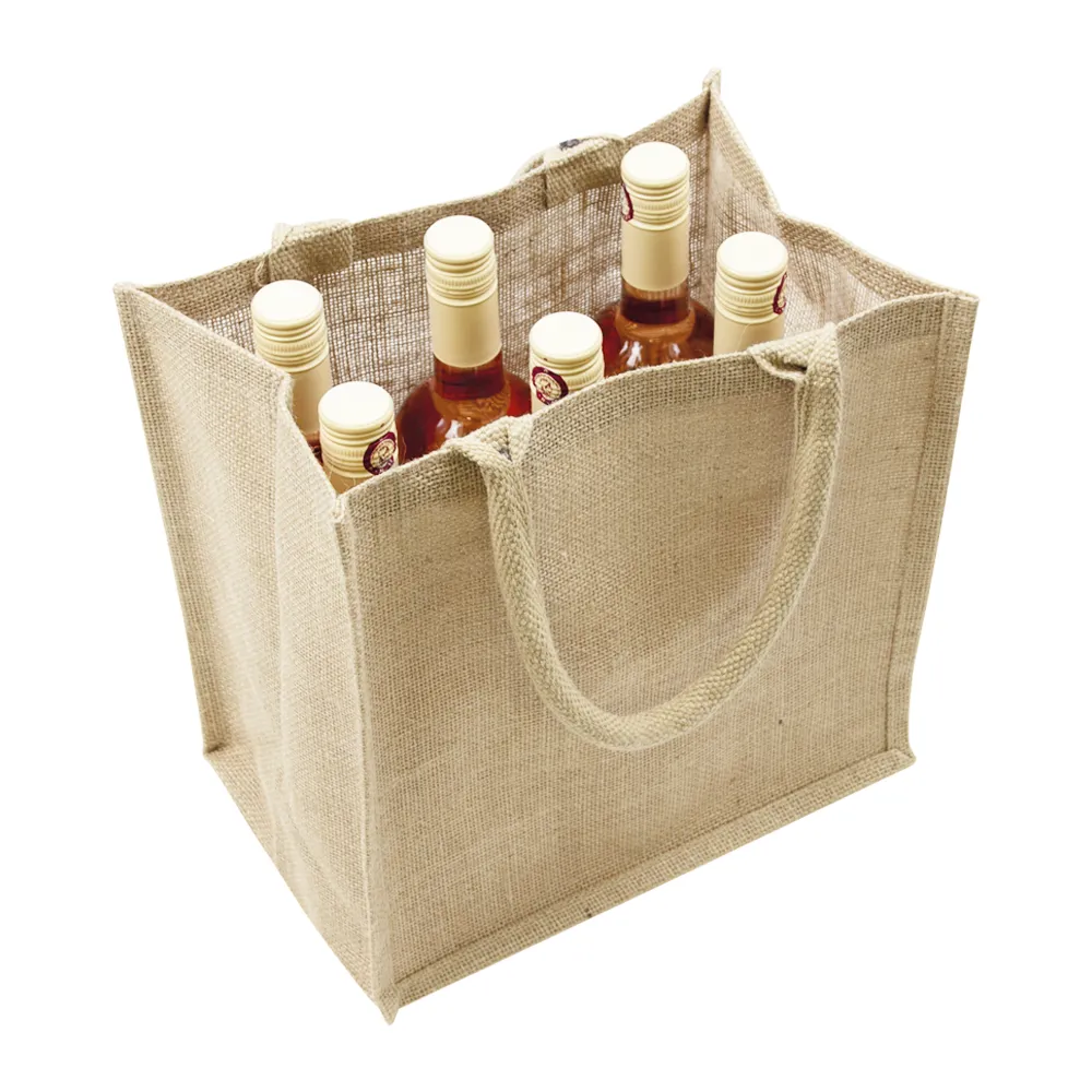 6-Bottle Jute Tote 2