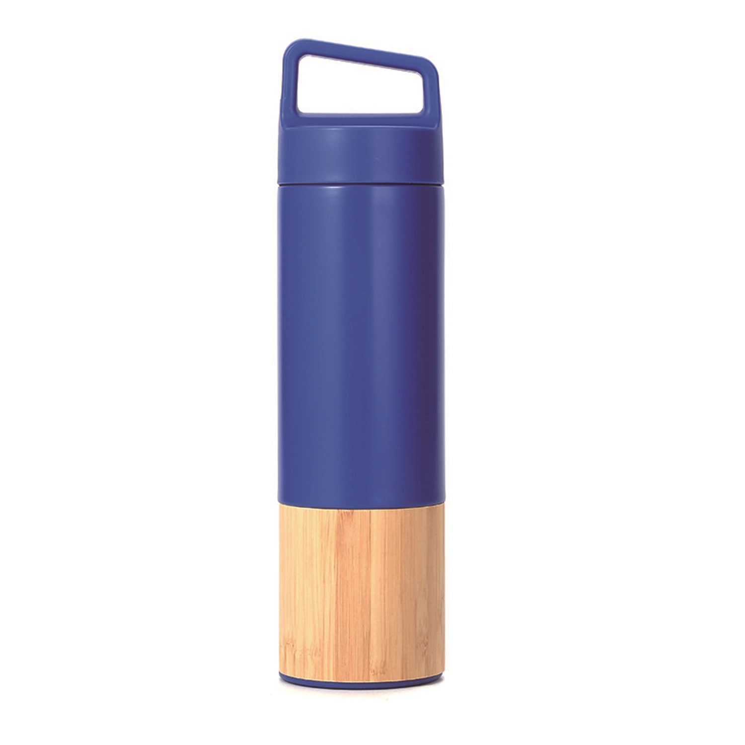 20Oz. Bamboo- Wrapped Insulated Water Bottle With Handle, custom water bottle with logo imprint 5
