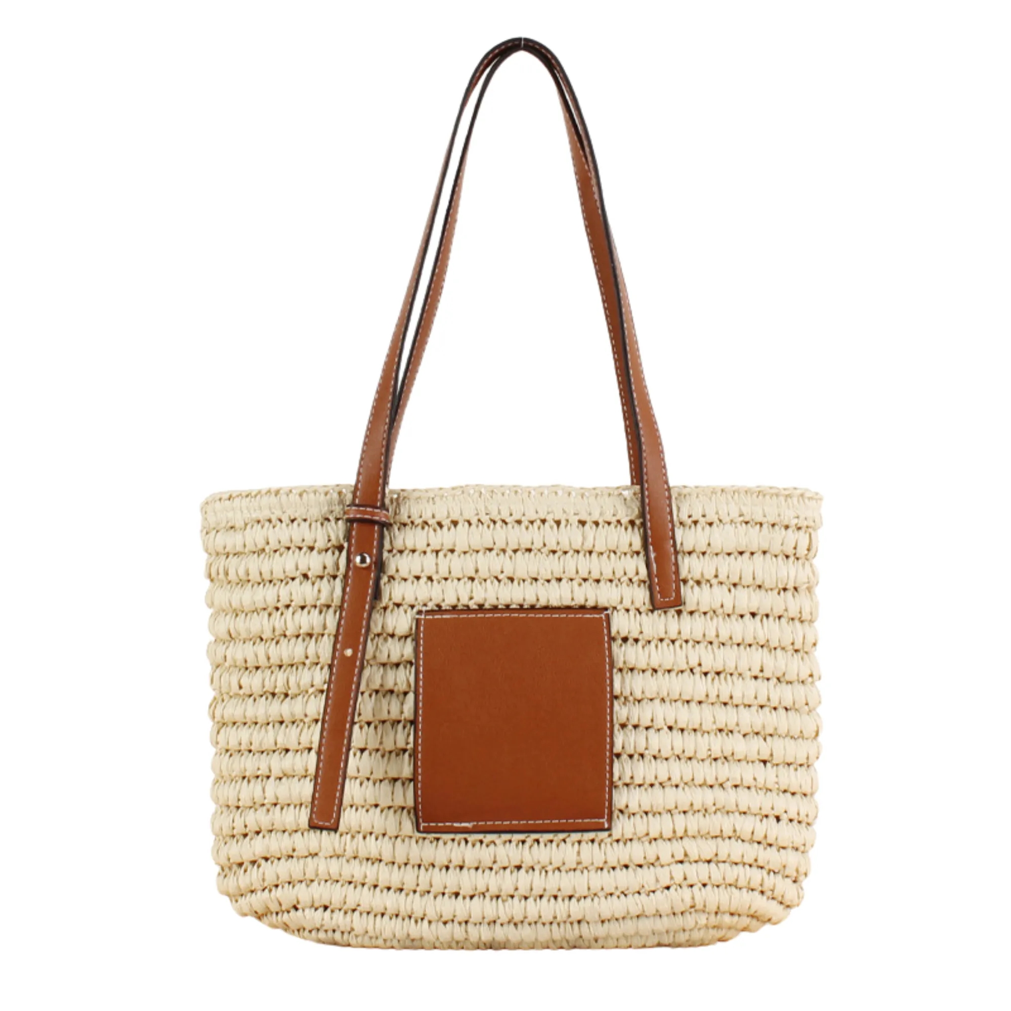 Spacious Temperament Woven Shoulder Bag 2
