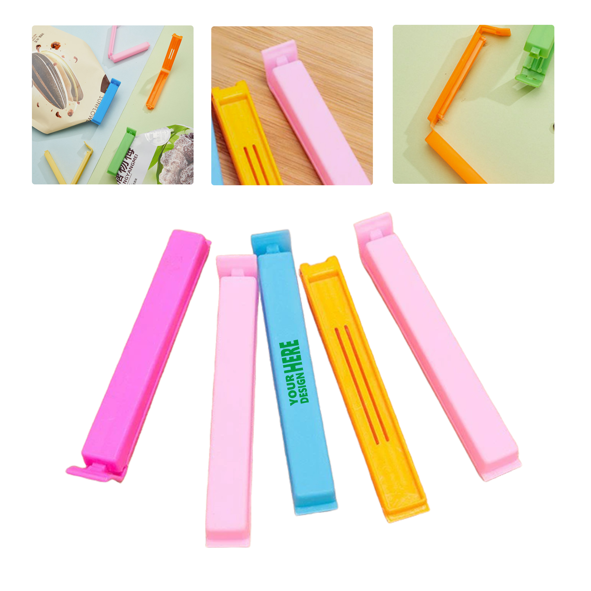 MOQ 50 Food Preservation Plastic Clips for Snacks Coffee Tea Bags 2